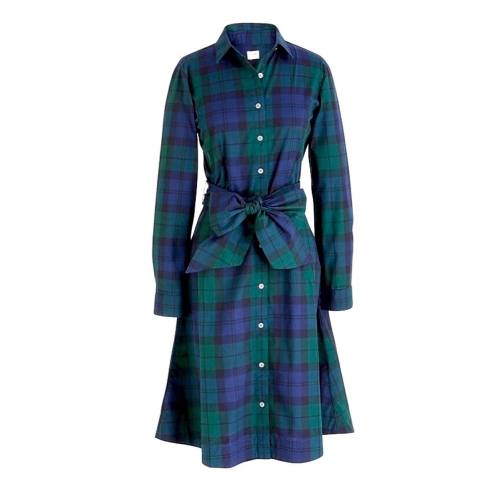 Jcrew tartan black watch dress